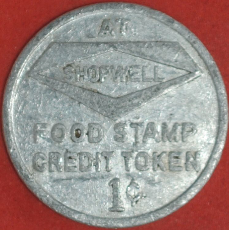 1 Cent Food Stamp Credit Token Shopwell United States Numista