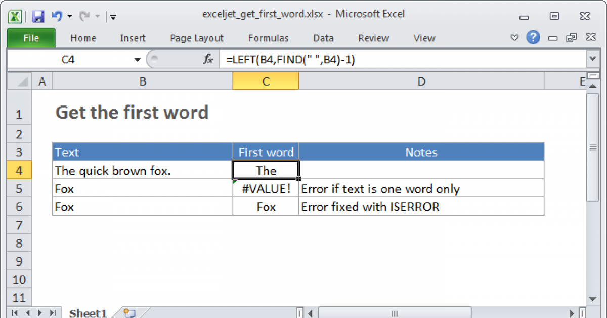 17 Excel Formulas: Get First Word Fast