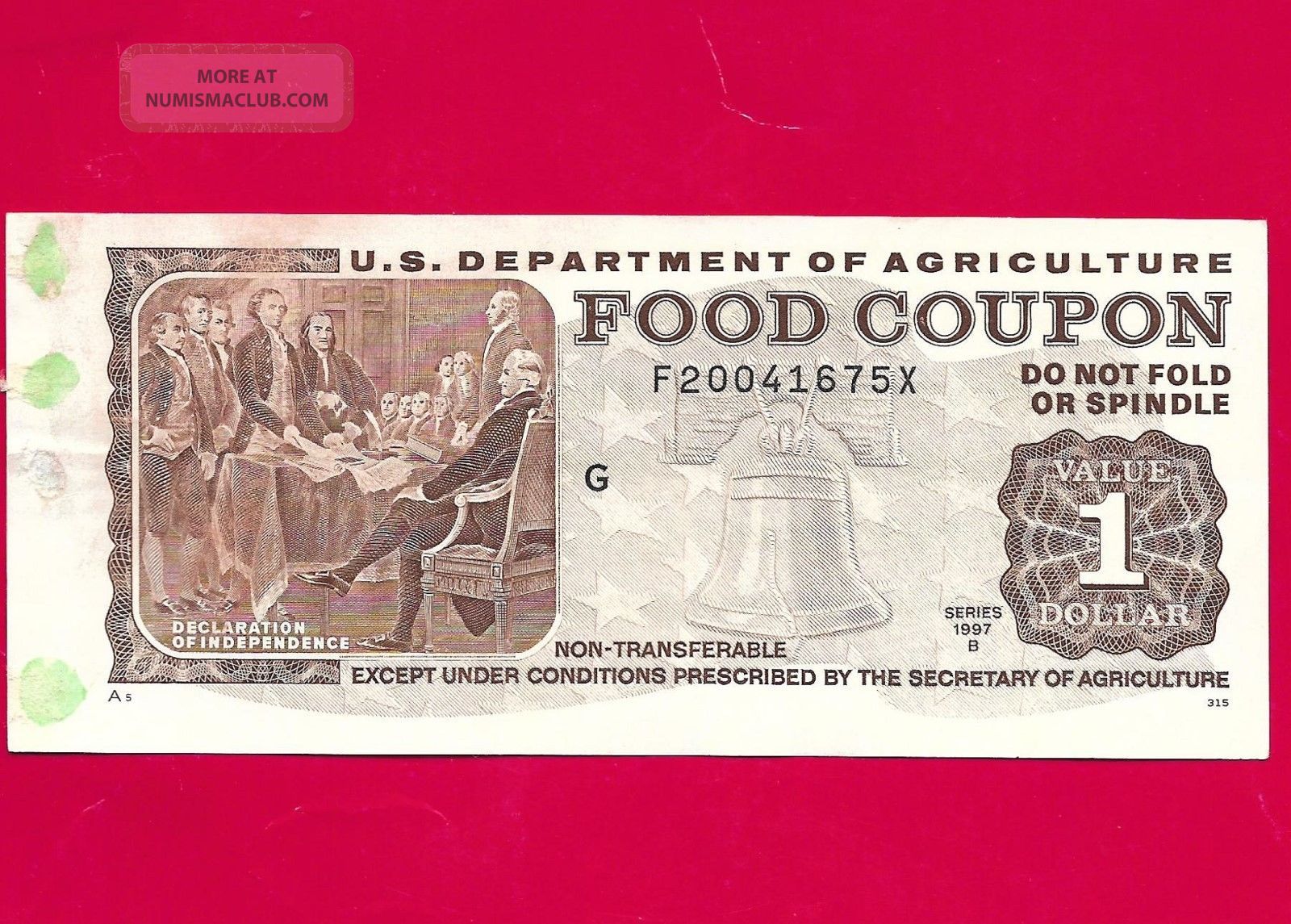 5 Cents U S Department Of Agriculture Food Stamp Plan United