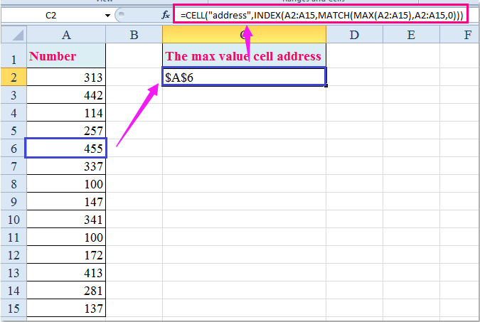 Address Cell In Excel