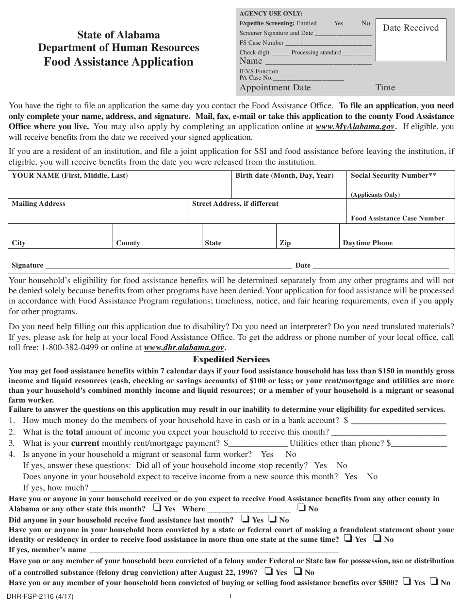 Alabama Food Stamp Online Portal Page