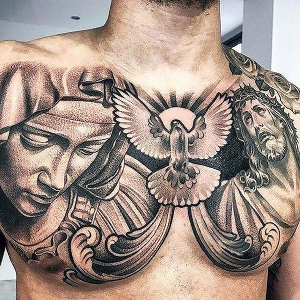 Center Chest Tattoo Ideas Photos