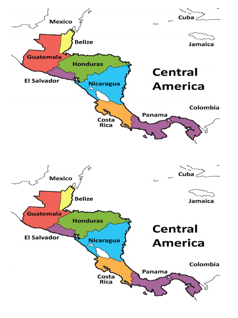 Central America Political Map