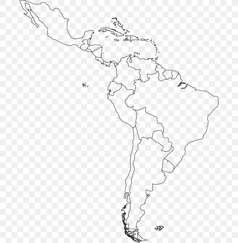 Central And South America Map Blank