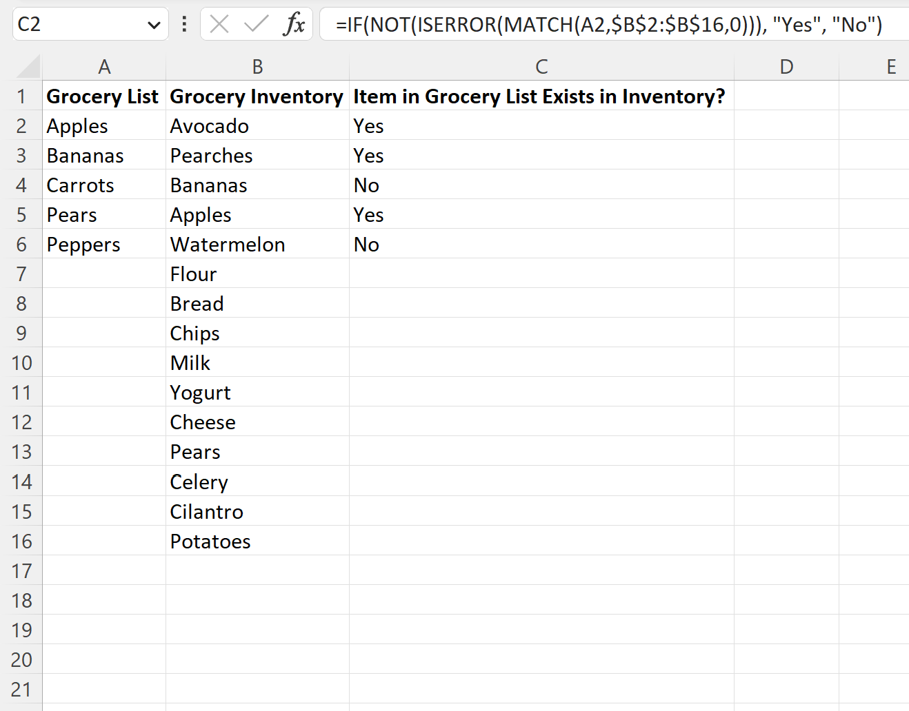 Check If A Cell Value Exists In Another Column Excel Printable