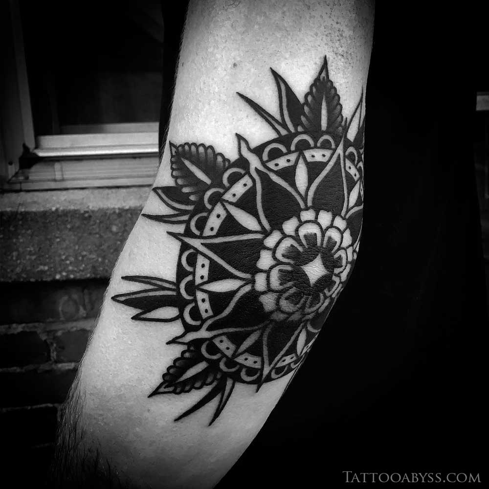 Elbow Mandala Geometric Tattoo Ink Tattoo Tattoo Inspiration