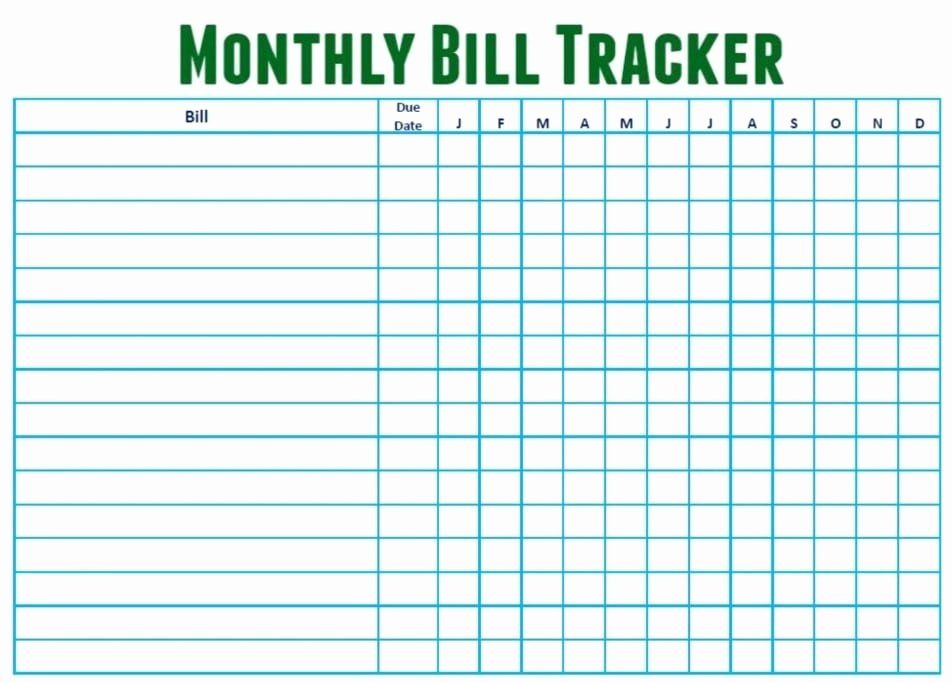 Excel Bill Tracker Template