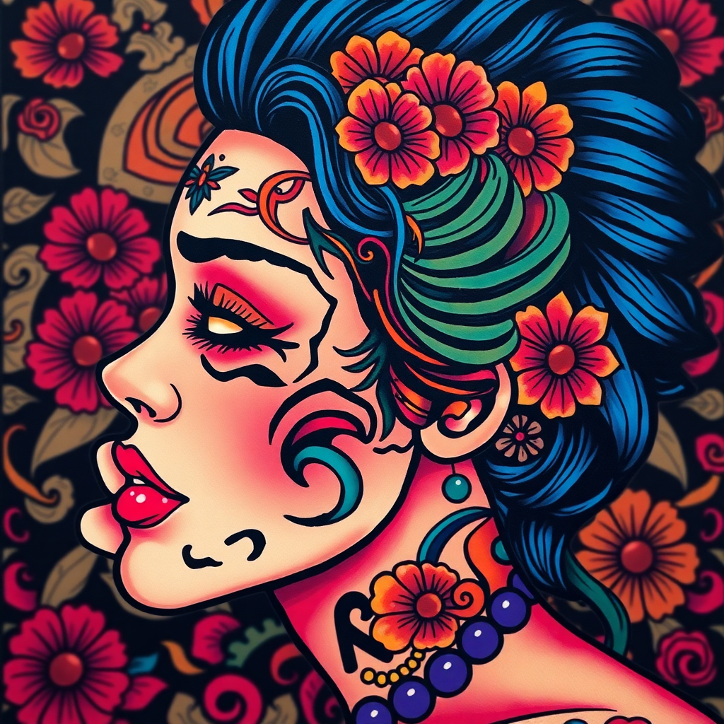 Female Chicano Tattoo Designs