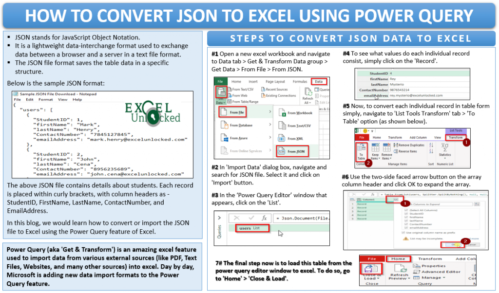 How To Convert Json To Excel