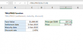 How To Use The Tbillprice Function In Excel