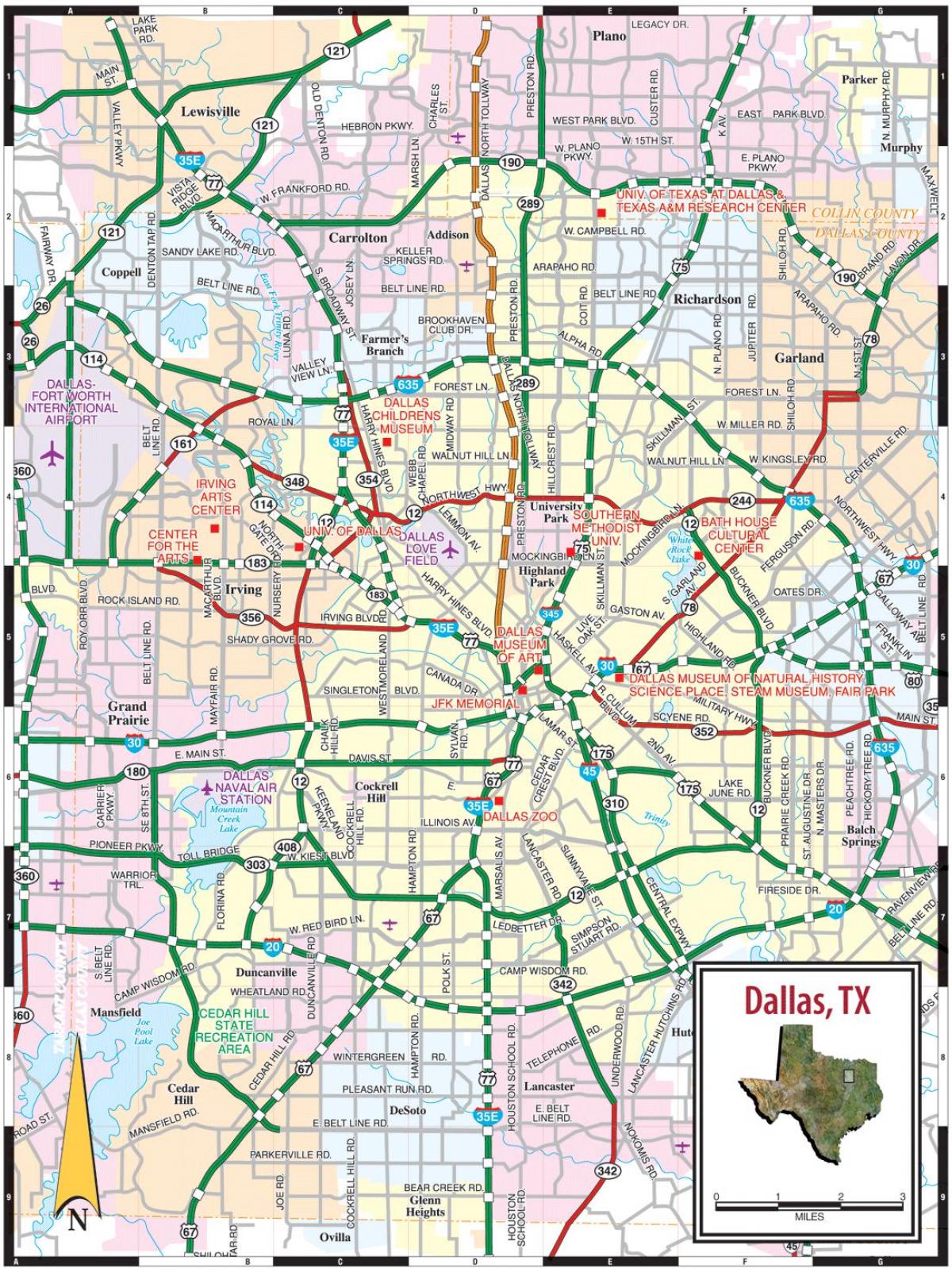 Maps Of Dallas Central America Map